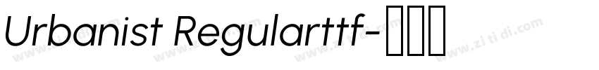 Urbanist Regularttf字体转换